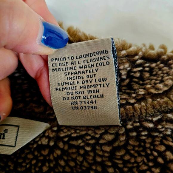 LL Bean Vintage SzM faux suede brown Y2K Floral Embroidered on sleeves n back. - Picture 12 of 16
